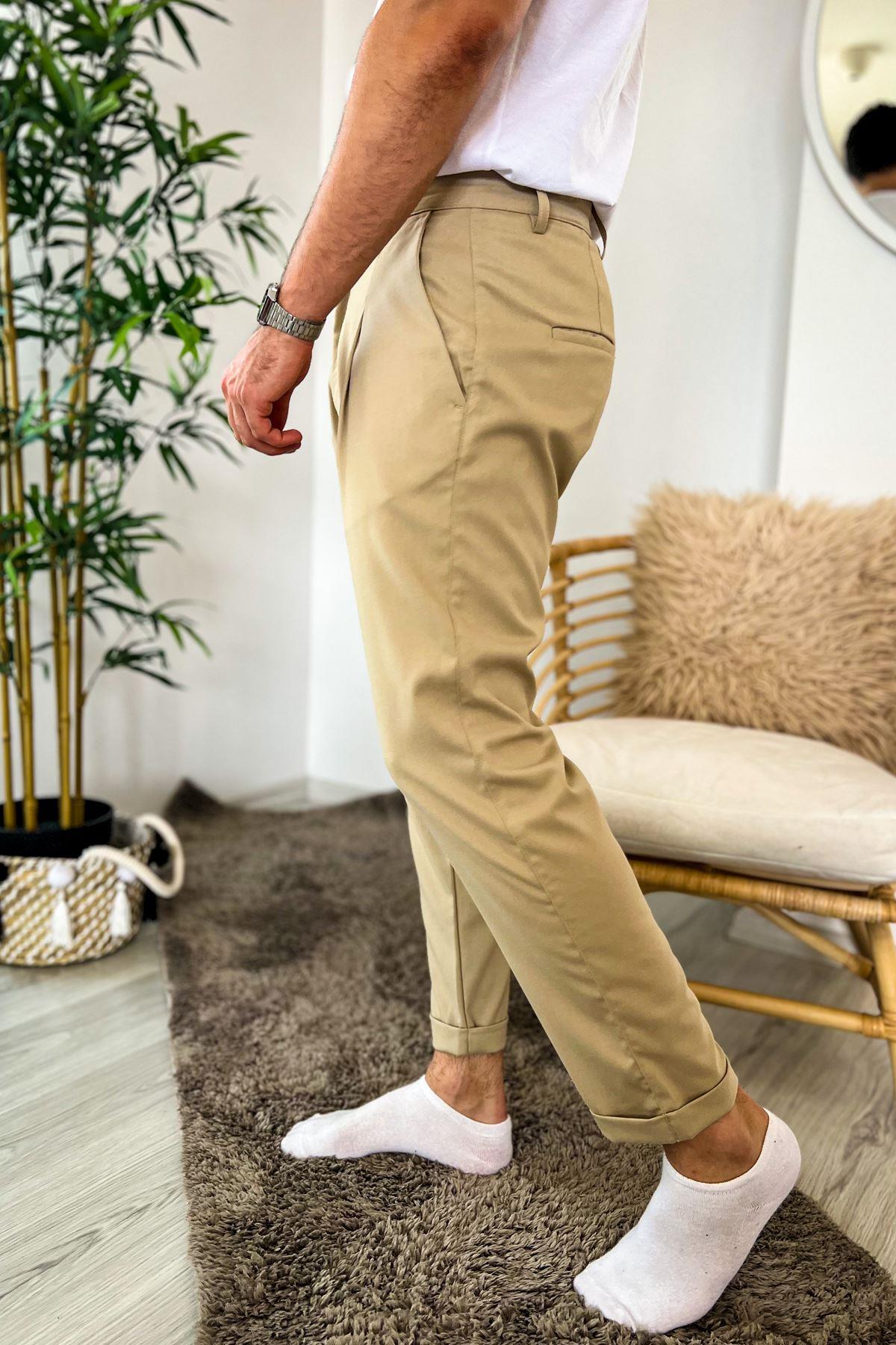 umitarafal Chekcich Jogger Pantolon BEJ