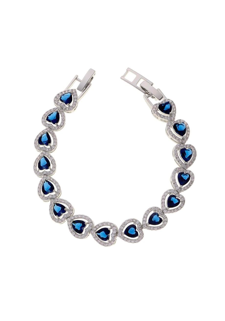  Navy Blue Heart Su Yolu Bileklik