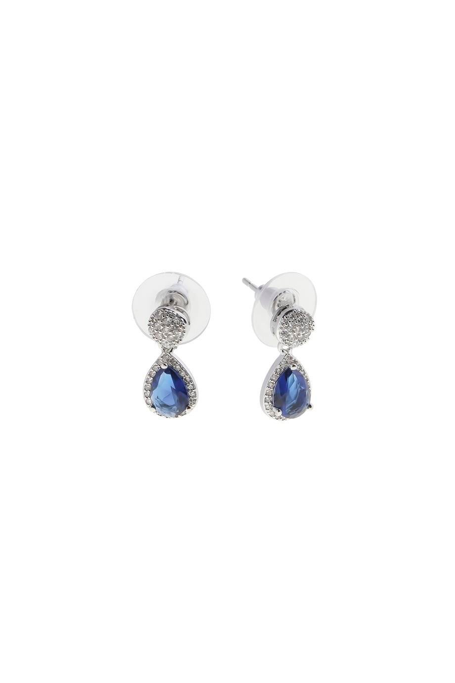 Blue Drop Stone Baget Küpe 