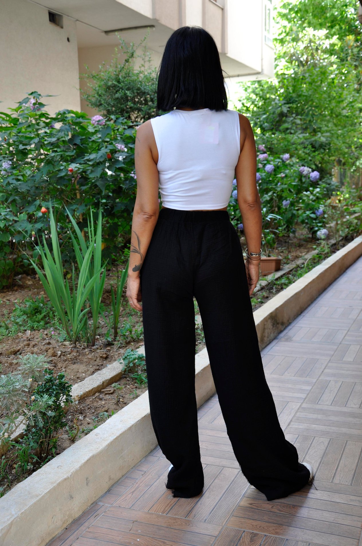 Siyah Müslin Pantolon