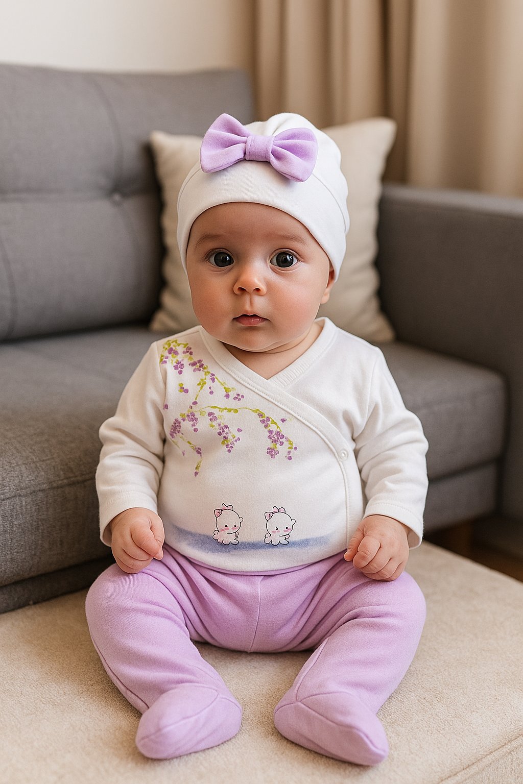 KD01022 Kız Bebek Takım 0-1/1-3 Ay