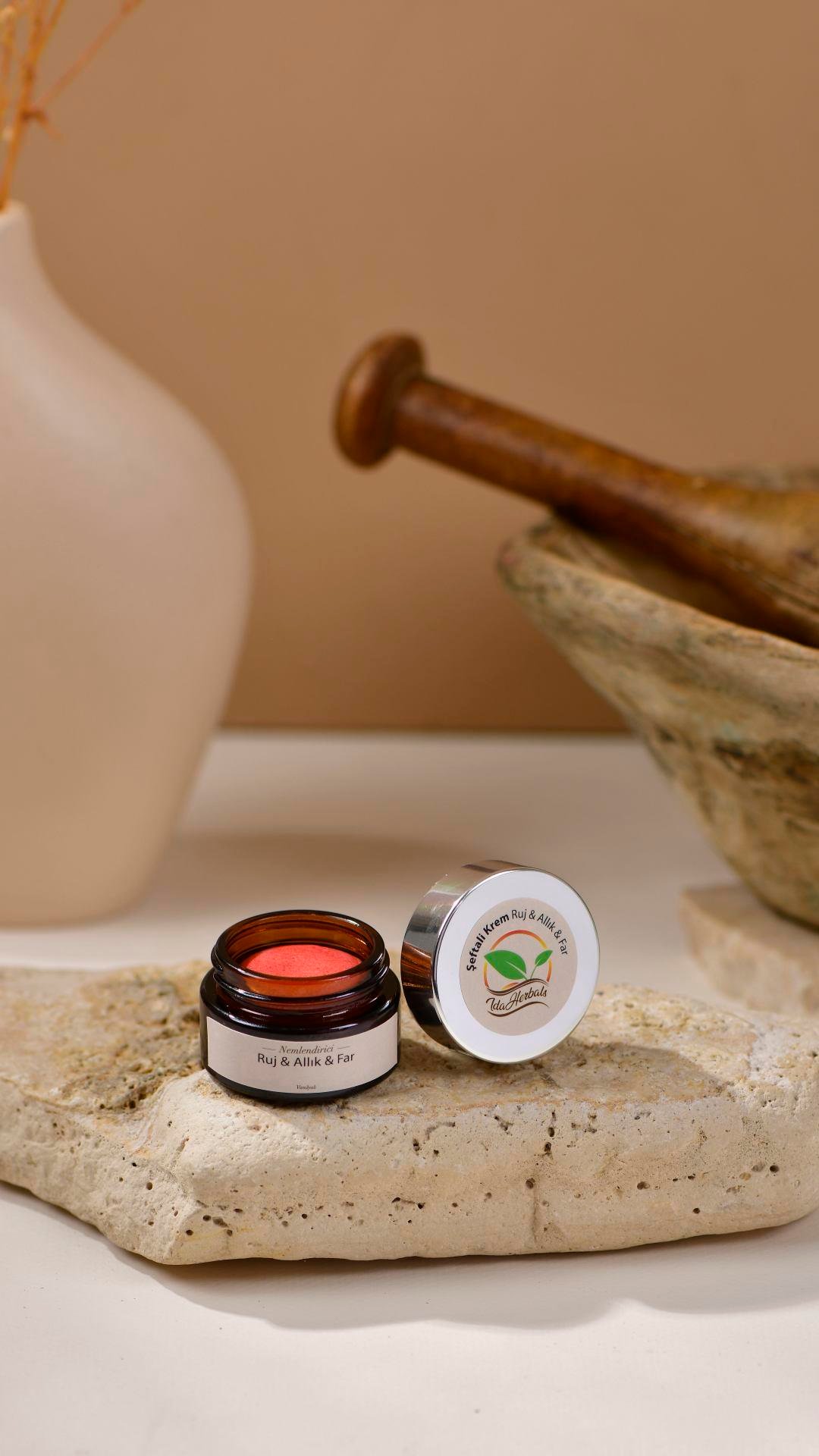 Şeftali Krem Ruj&Allık&Far 20 ml