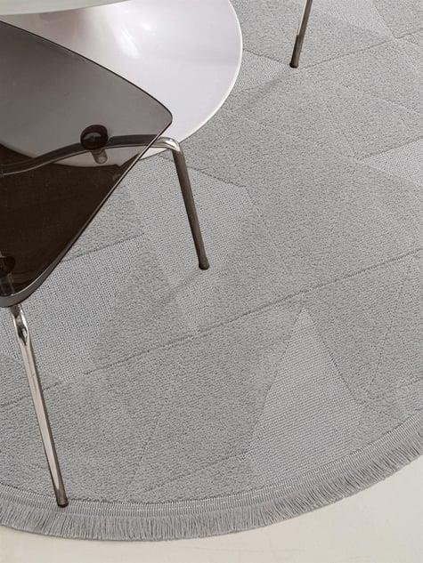 Havana HV04 Grey Yuvarlak Pelüş Dokulu Salon Makine Halısı