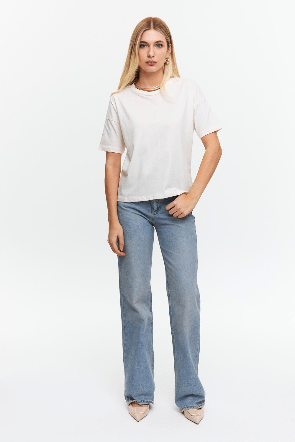 Bisiklet Yaka Basic T-Shirt