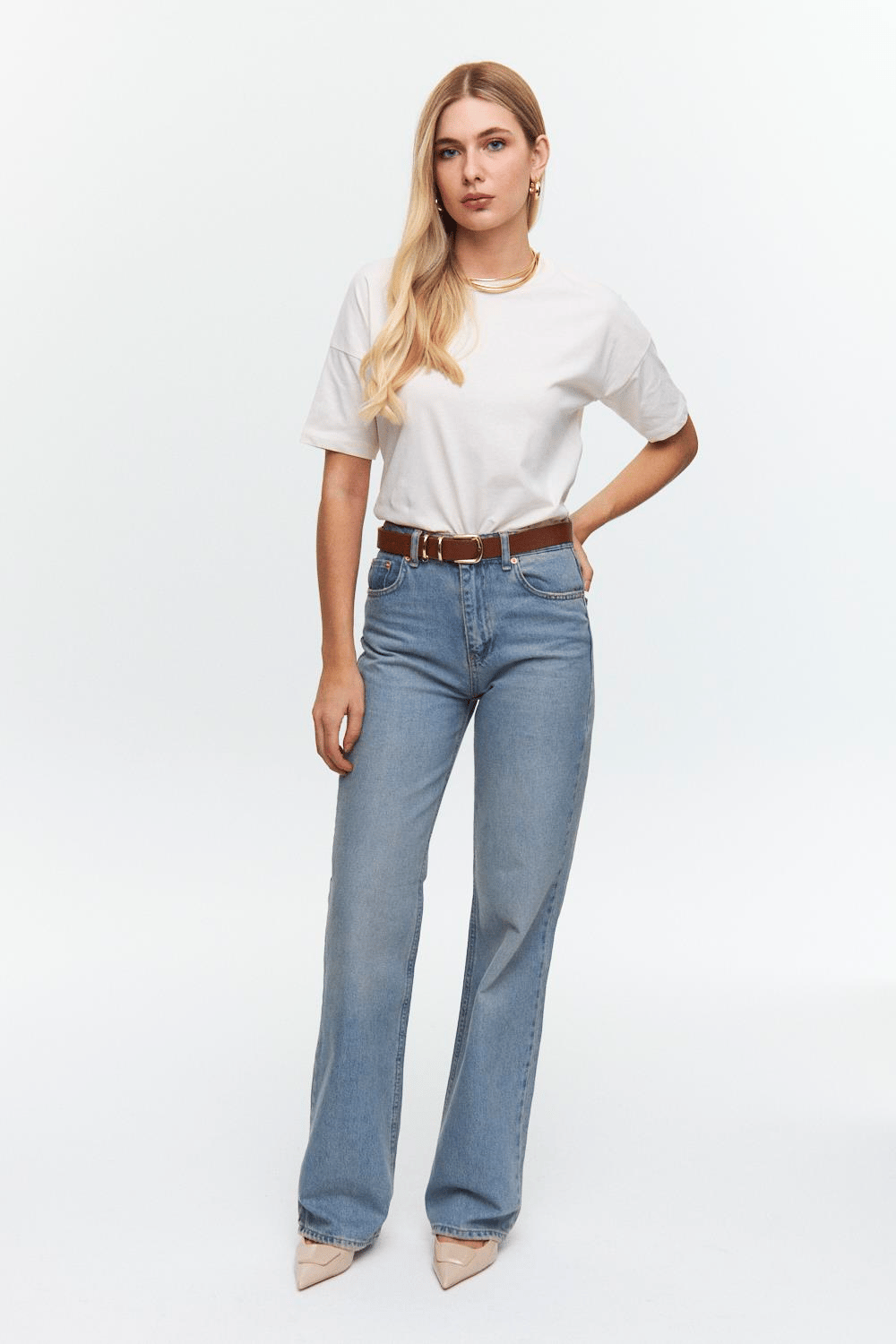 Bisiklet Yaka Basic T-Shirt