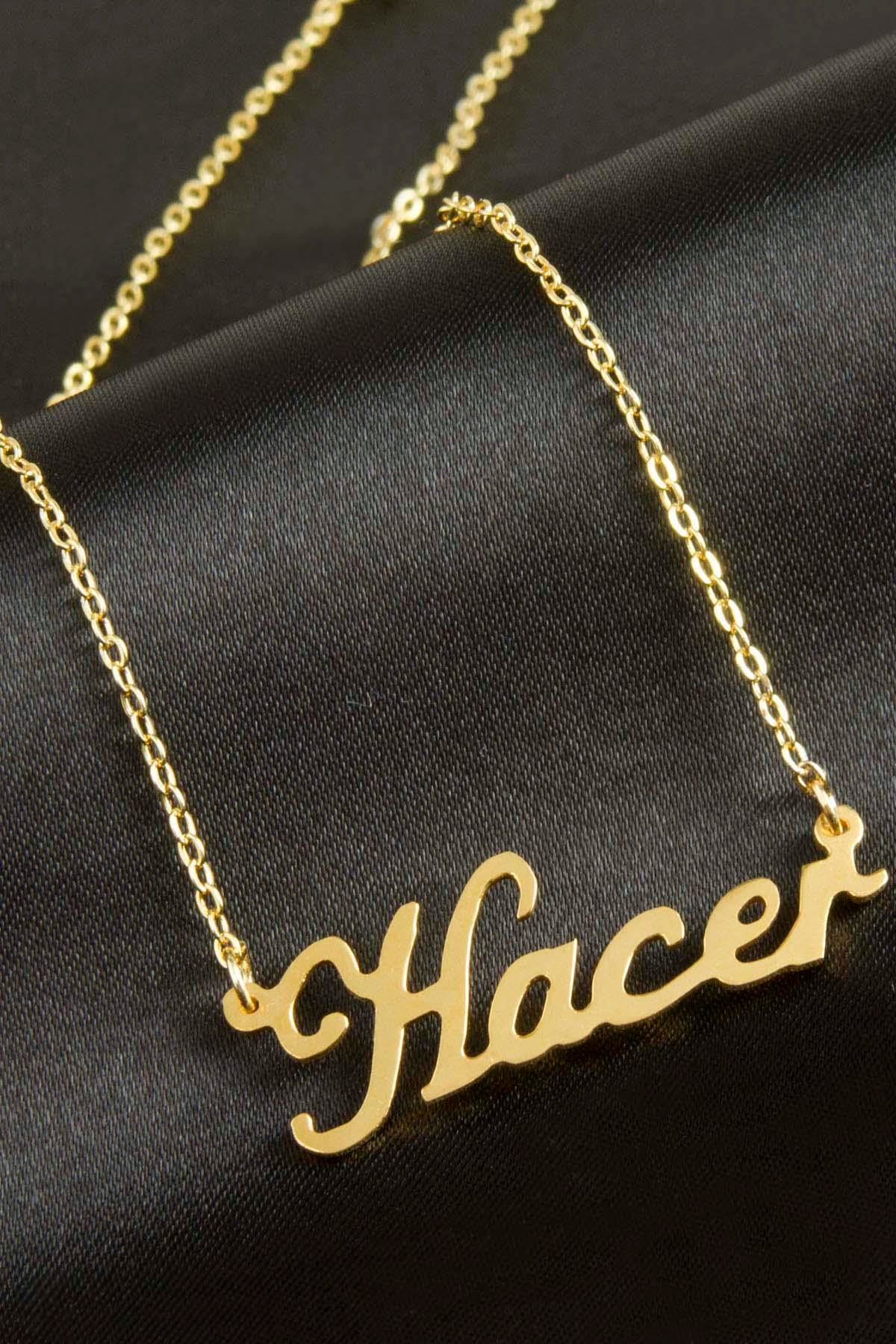 Hacer isimli kolye (Kişiye Özel)