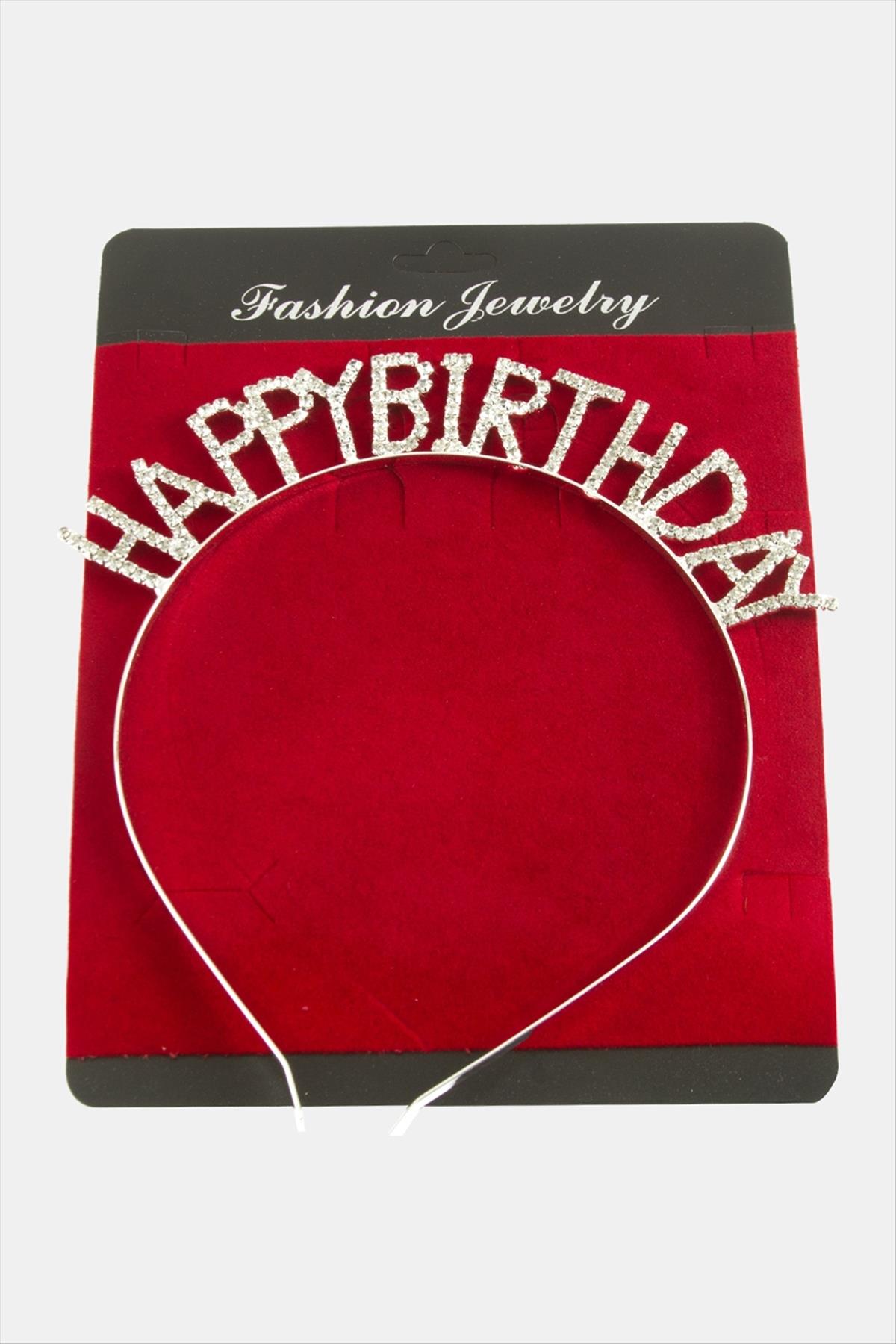 Happy Birtday Yazılı Taşlı Taç