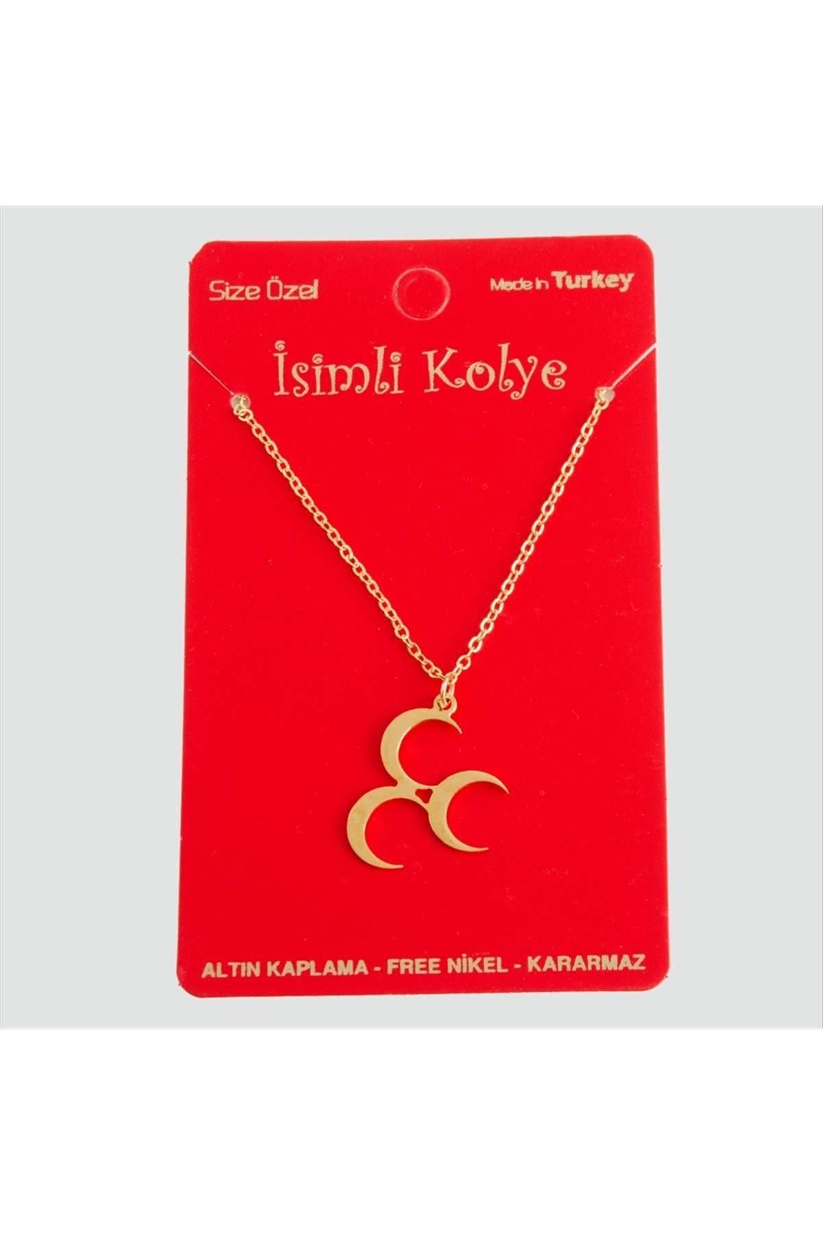 3 Hilal Uçlu Kolye