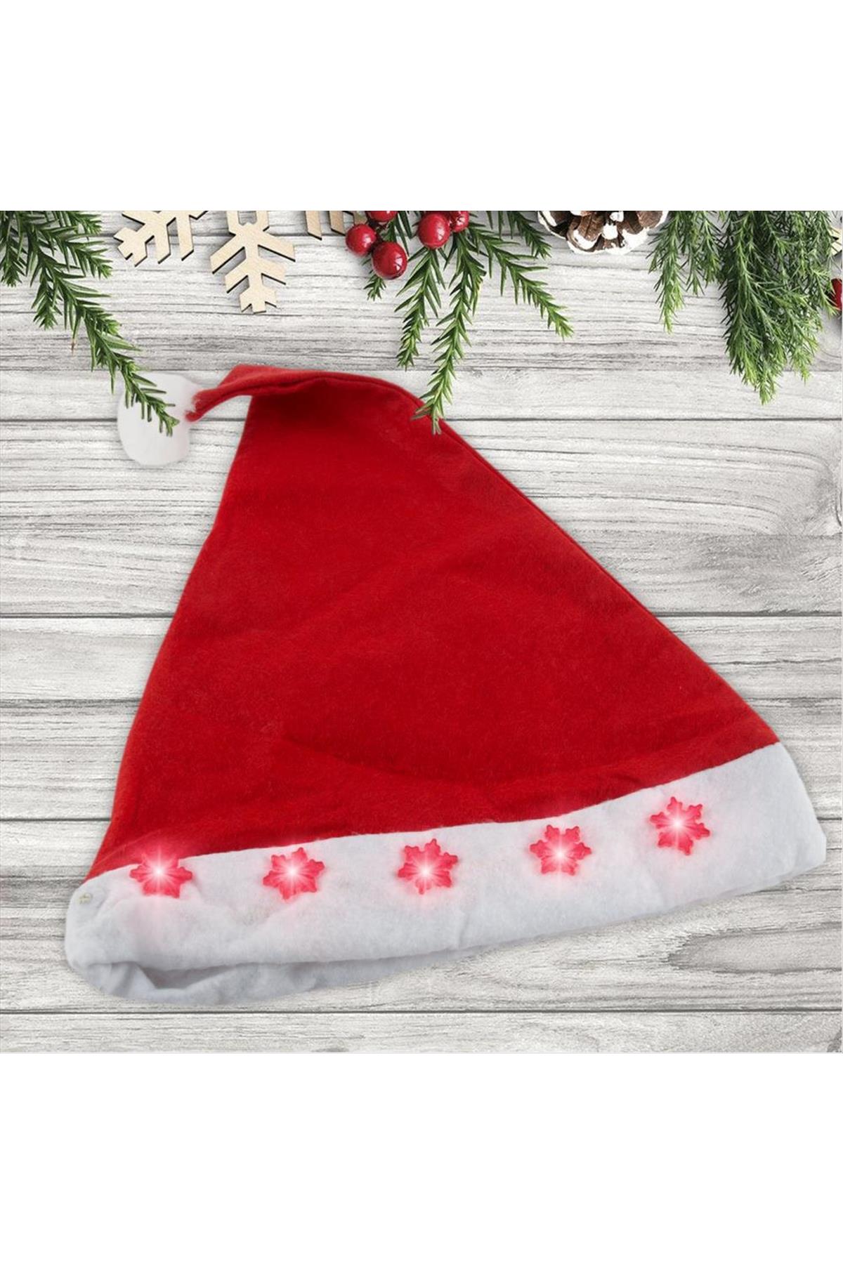 Işıklı Noel Baba Şapkası