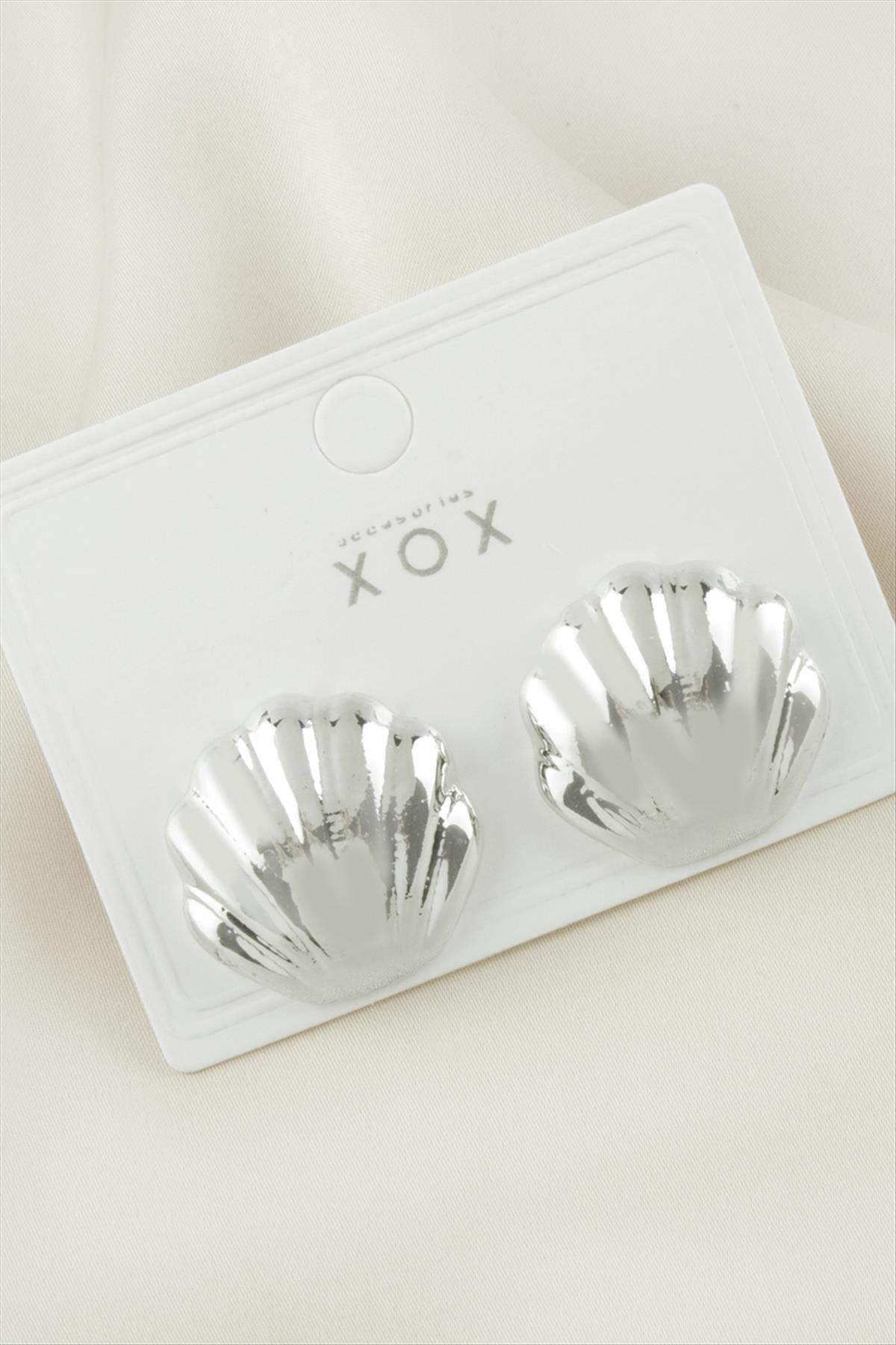 İstiridye Trend Metal Küpe