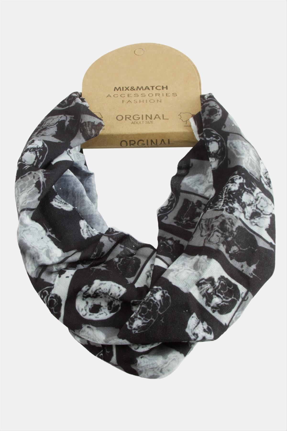 Kuru Kafa Desenli Bandana Boyunluk