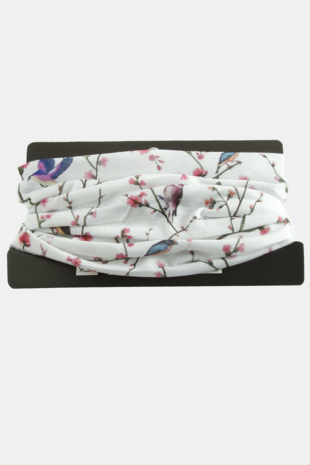 Kuş Desenli Baff Boyunluk