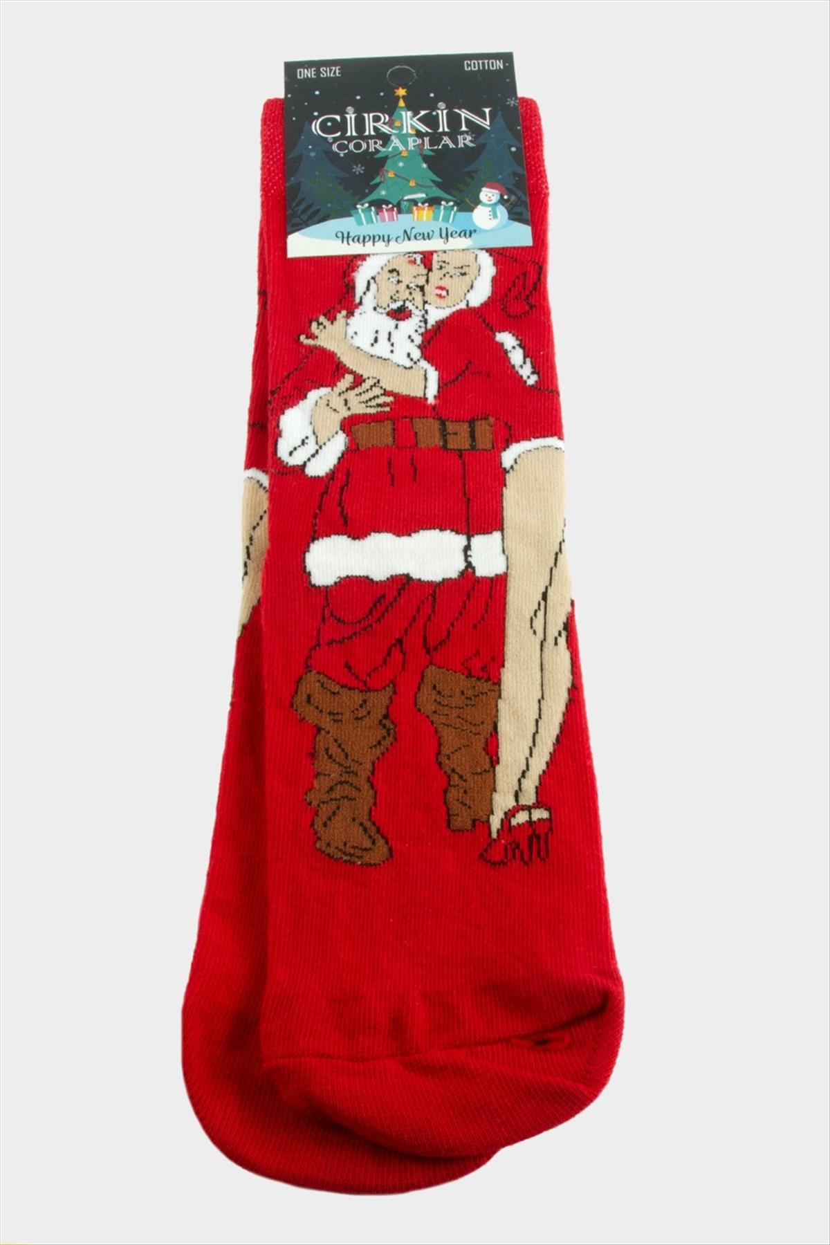 Noel Baba Yılbaşı Penye Çorap