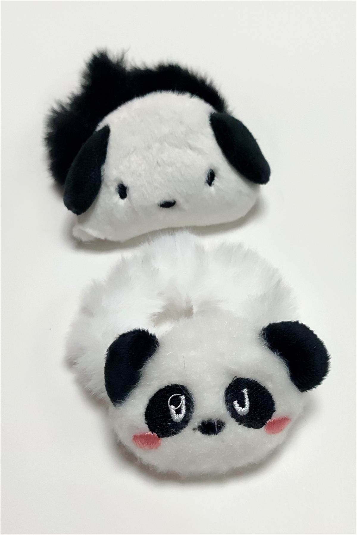 Panda Lastikli Peluş Toka 1 Adet