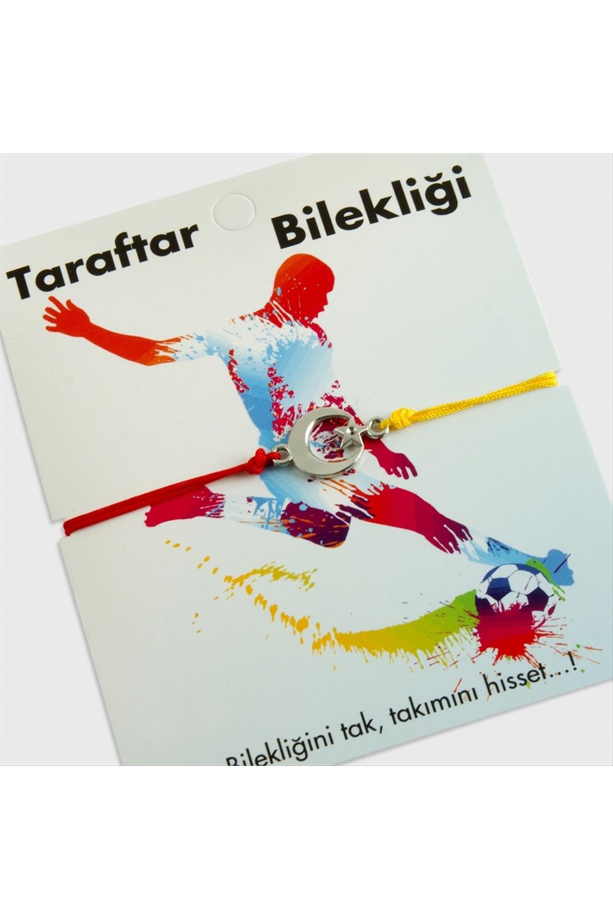 Sarı Kırmızı Ay Yıldız Taraftar İp Bileklik