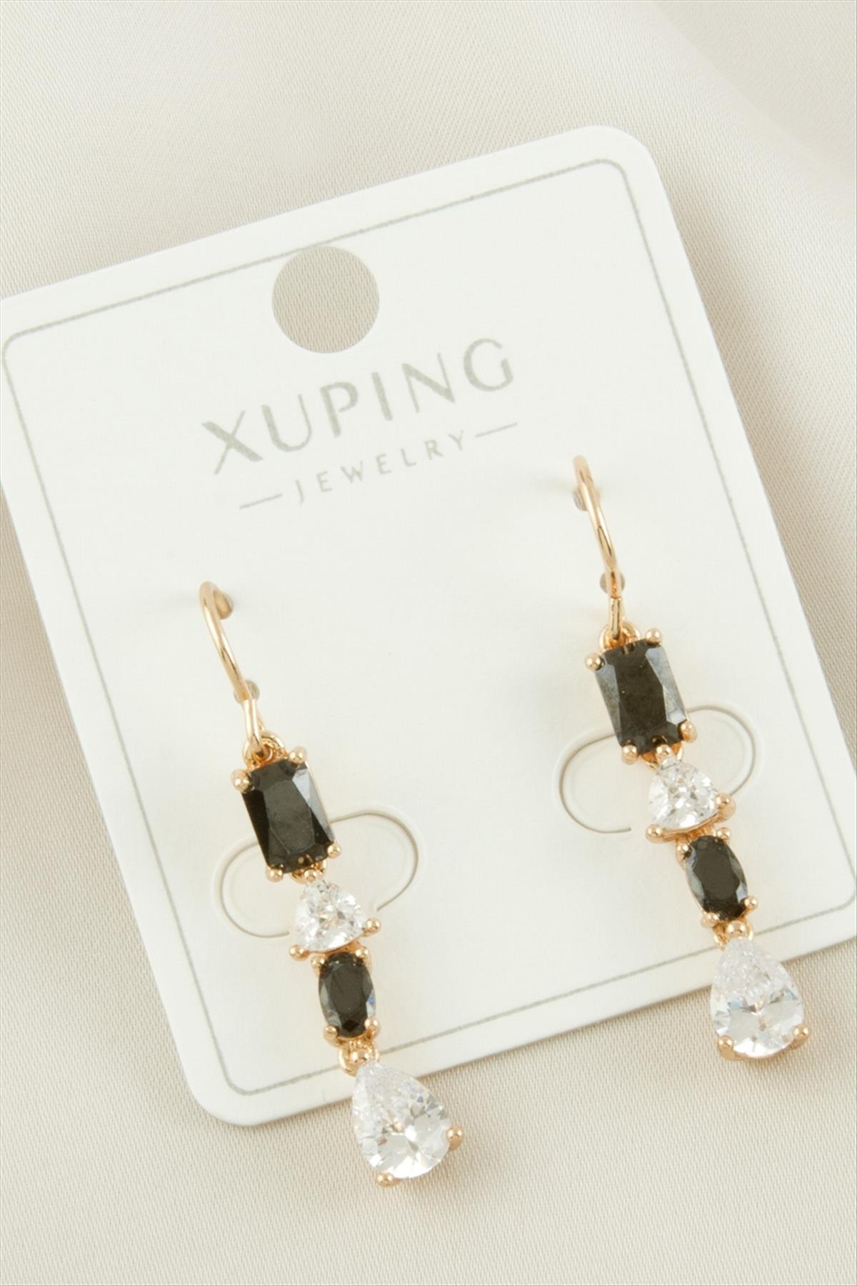 Xuping Damla Zirkon Taşlı Lüks Çelik Küpe