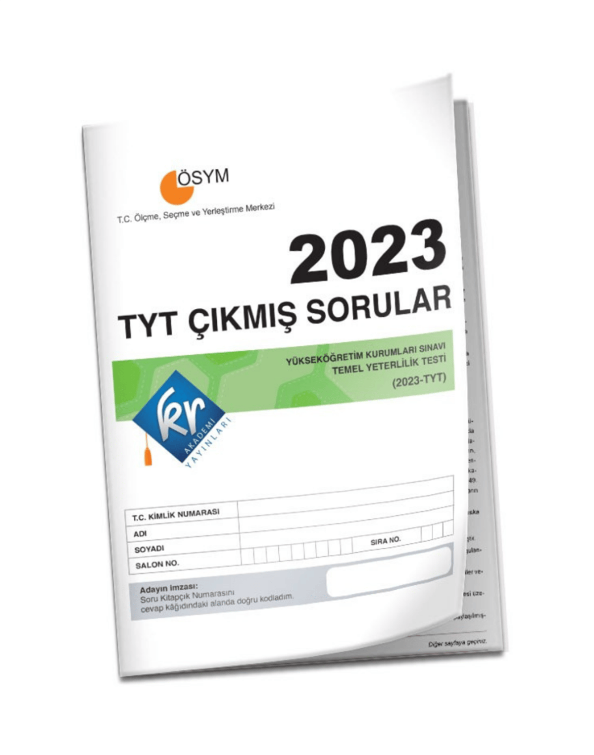 2023 TYT Çıkmış Sorular Tıpkı Basım Kitapçığı