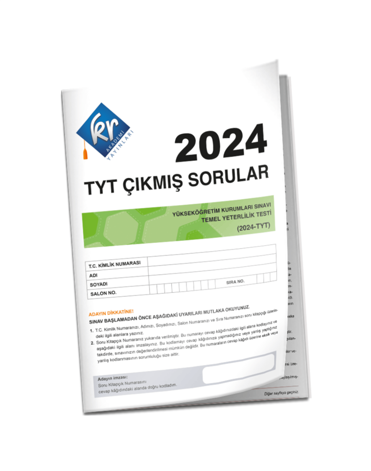 2024 TYT Çıkmış Sorular Tıpkı Basım Kitapçığı