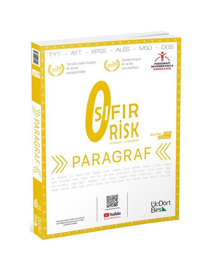 345 Yayınları Paragraf Sıfır Risk 