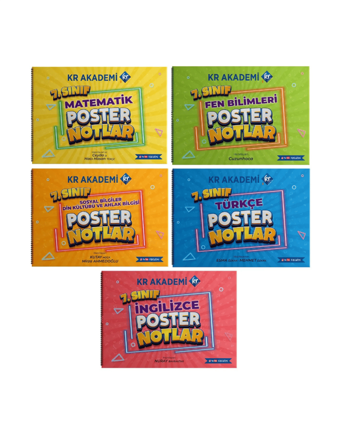 7. Sınıf Poster Notlar Seti