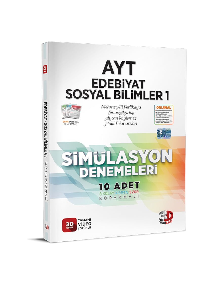 AYT 3D Simülasyon Edebiyat Tarih Coğrafya Denemeleri 2024