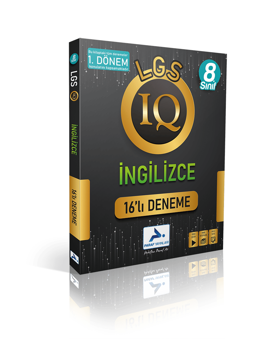Paraf 8.Sınıf Iq İngilizce 16 Li Deneme 2023 1.Dönem Konuları
