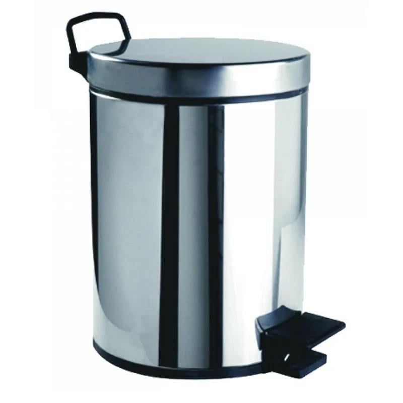 403 430   Paslanmaz Metal Pedallı Çöp Kovası 5lt