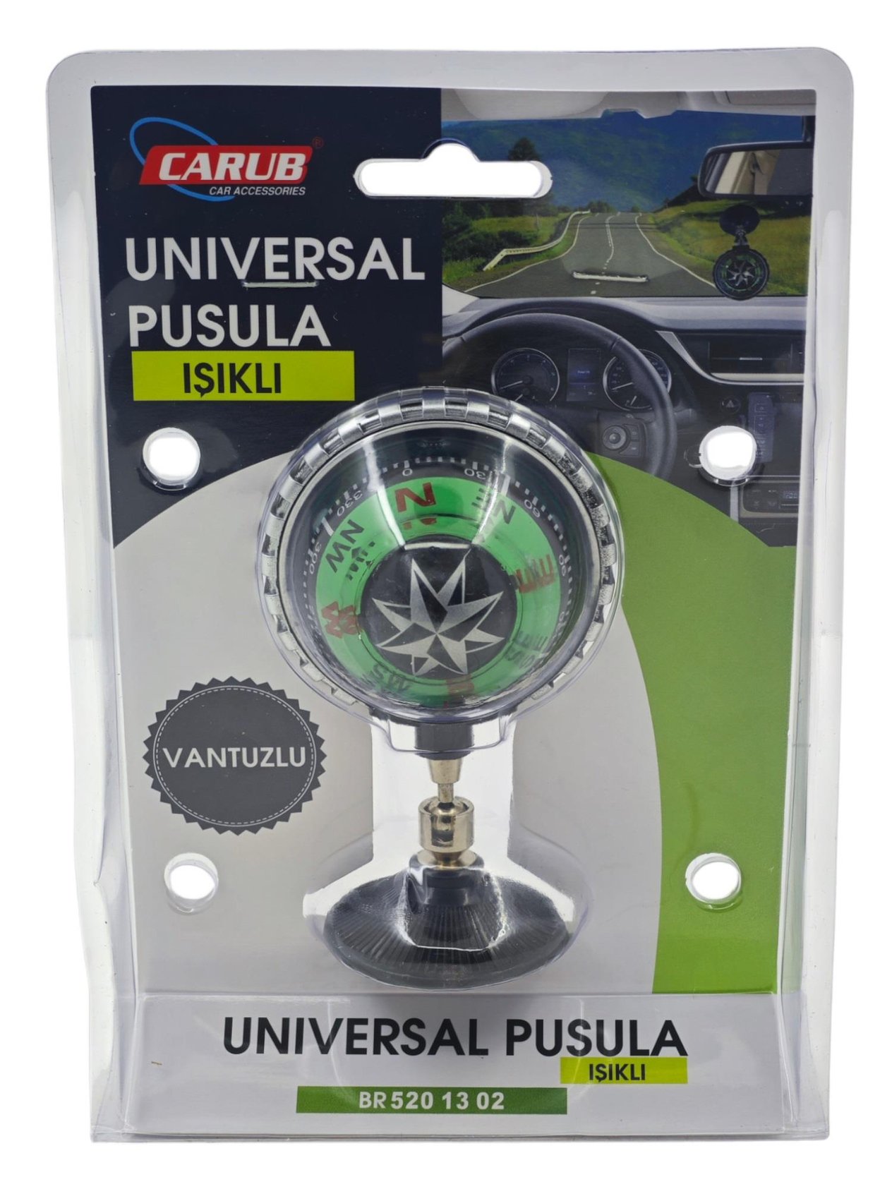 BR520 13 02   Carub Universal Işıklı Pusula