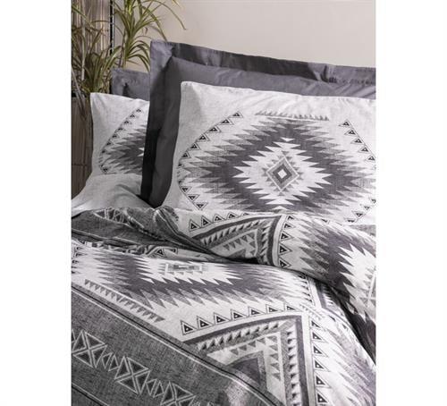 Cotton Box Ethnic Tek Kişilik Nevresim Takımı Delos Antrasit