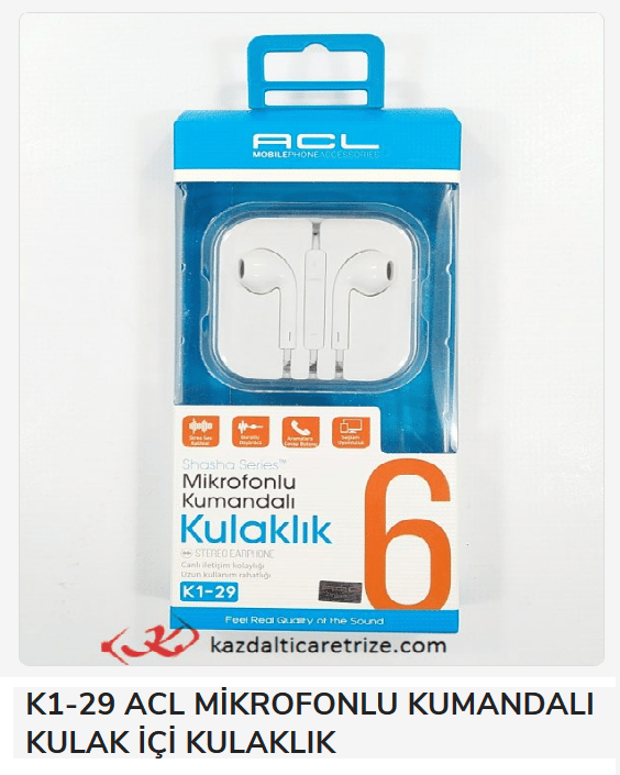 K1-29   ACL MİKROFONLU KUMANDALI KULAK İÇİ KULAKLIK