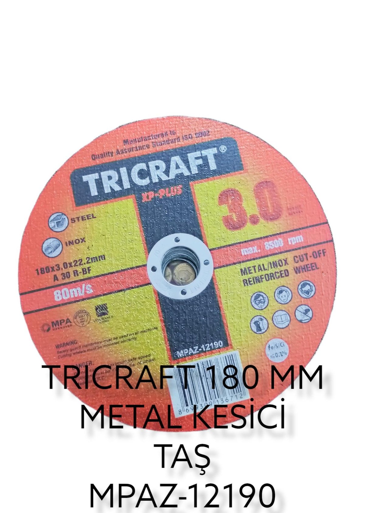 M-3303   TRICRAFT İNOX KESİCİ 180*3*22mm