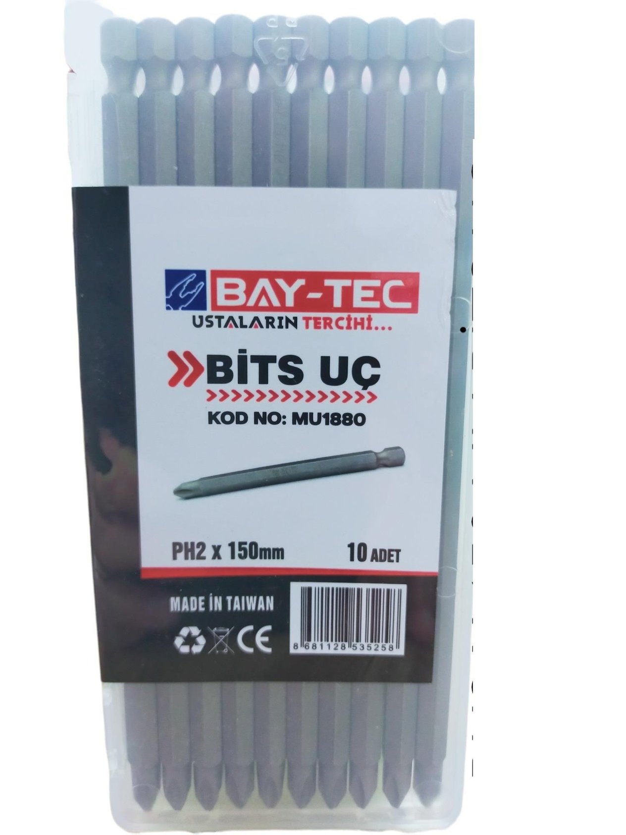 MU1880   BAY-TEC YILDIZ BİTS UÇ PH2*150mm