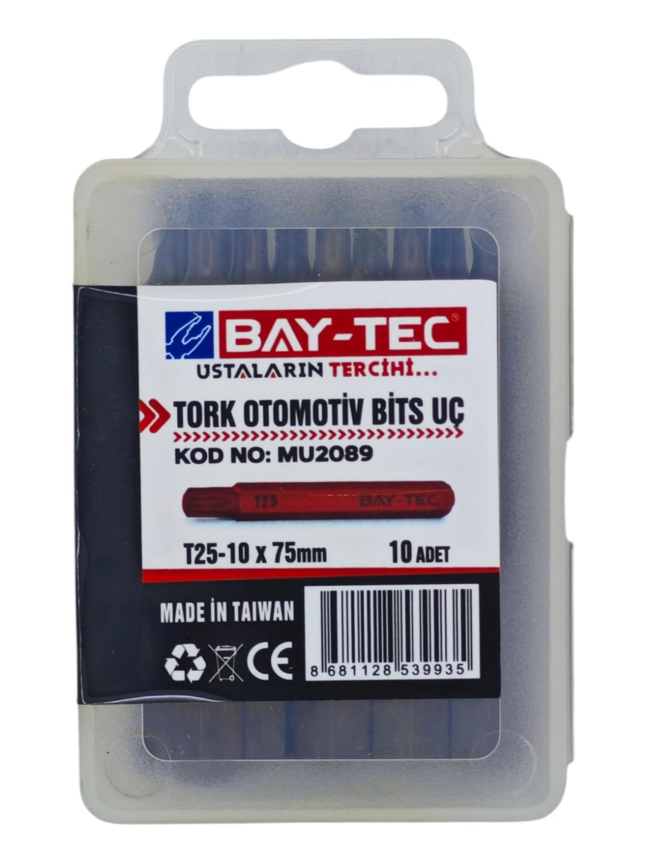 MU2089   Bay-Tec Tork Otomotiv Bits Uç T25-10*75mm