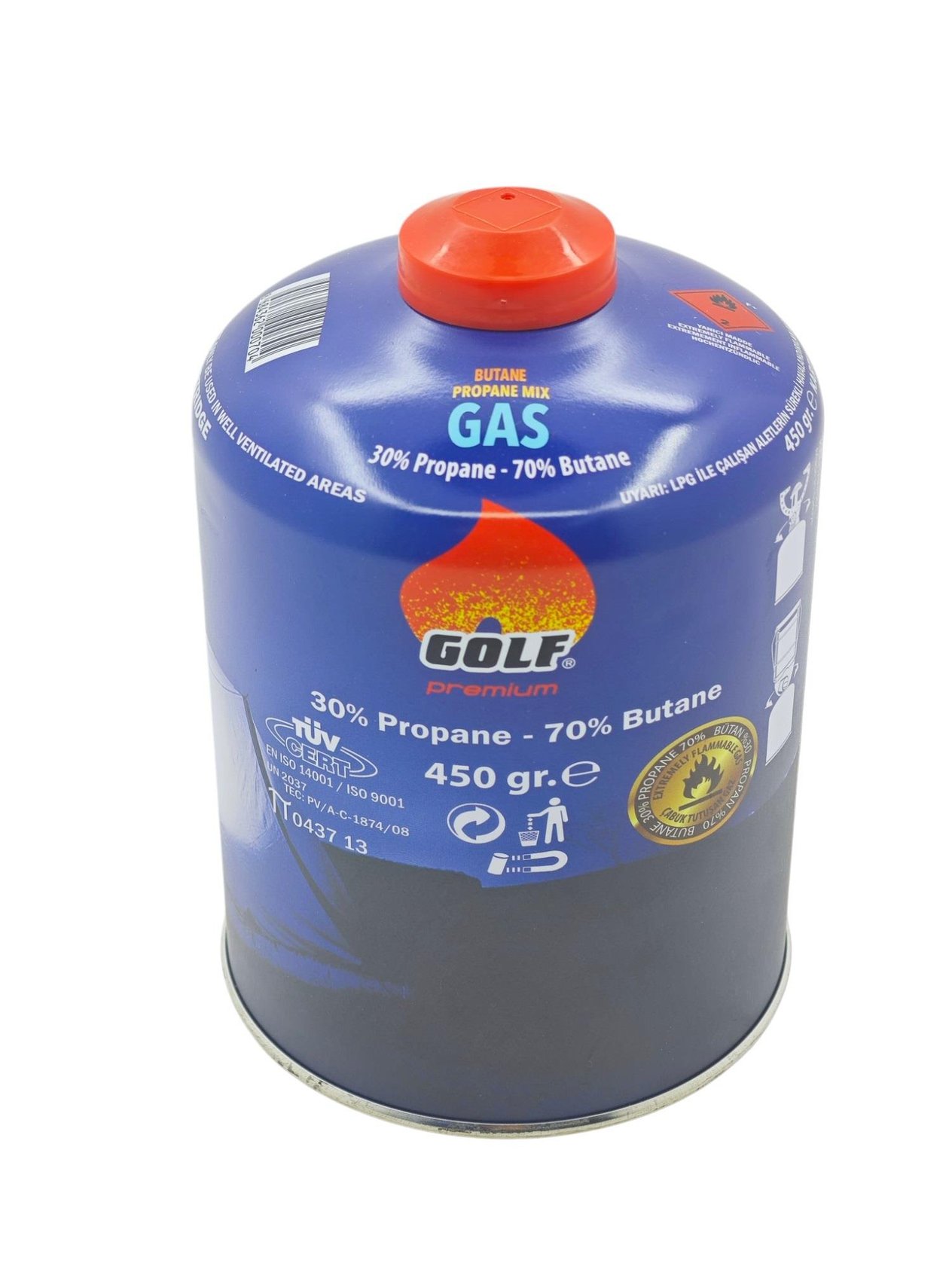 NG419-6   Golf Butan Propan Gaz Kartuş 450gr