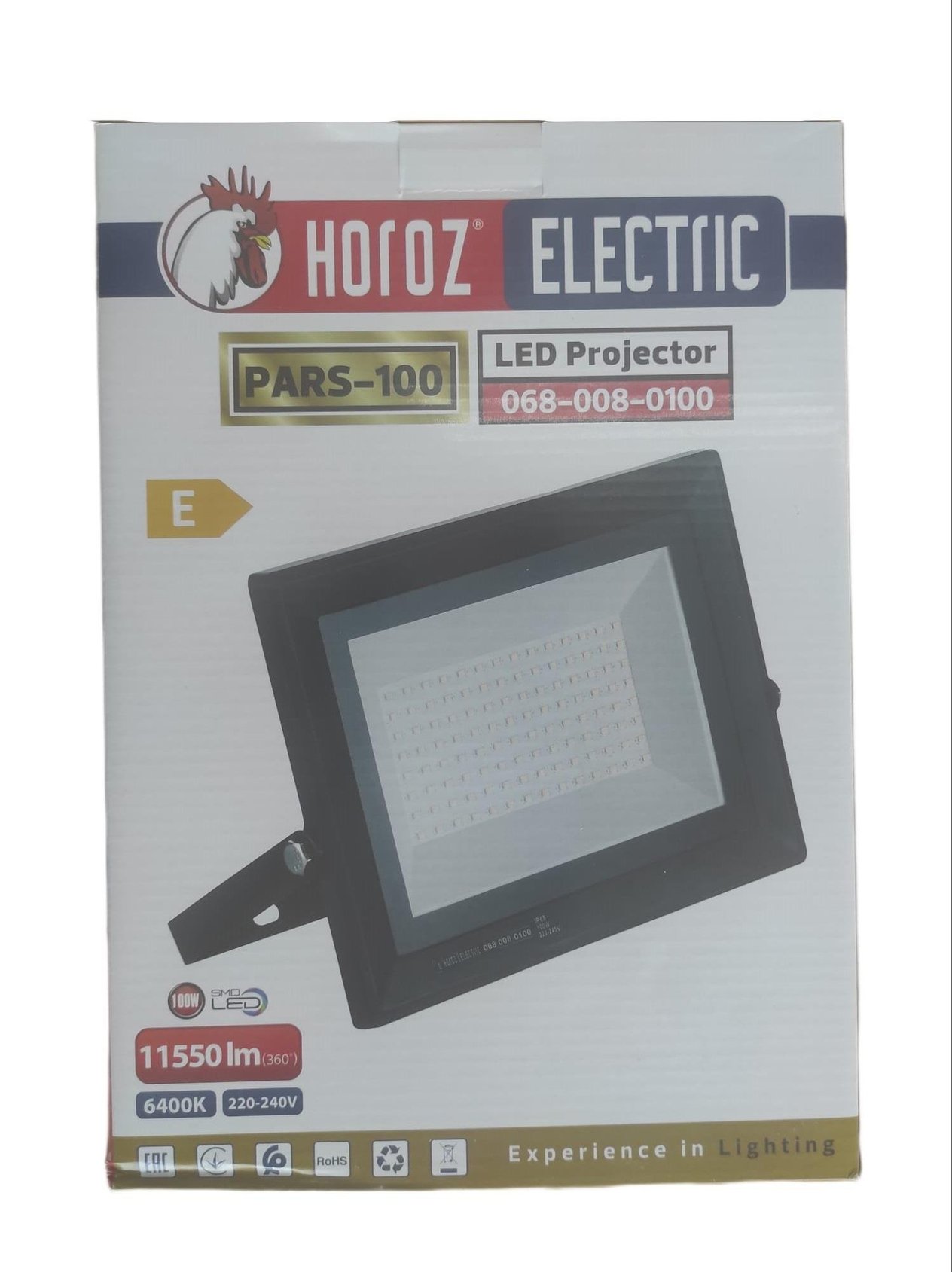 PARS-100   HOROZ 100W SLİM LED PROJEKTOR