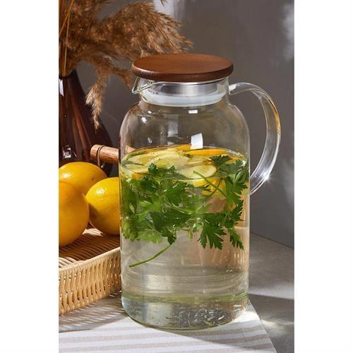 Perotti Savio Saydam Ahşap Kapaklı Wood Sürahi 1900 Ml