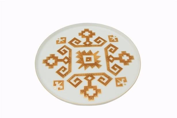 Porland Arabesque Desen1 Düz Tabak 27Cm
