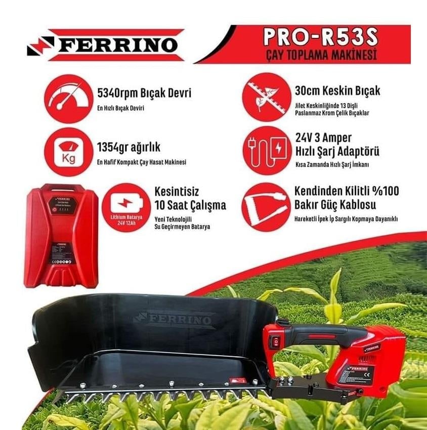 PRO-R53S   FERRİNO ŞARJLI ÇAY HASAT MAKINASI