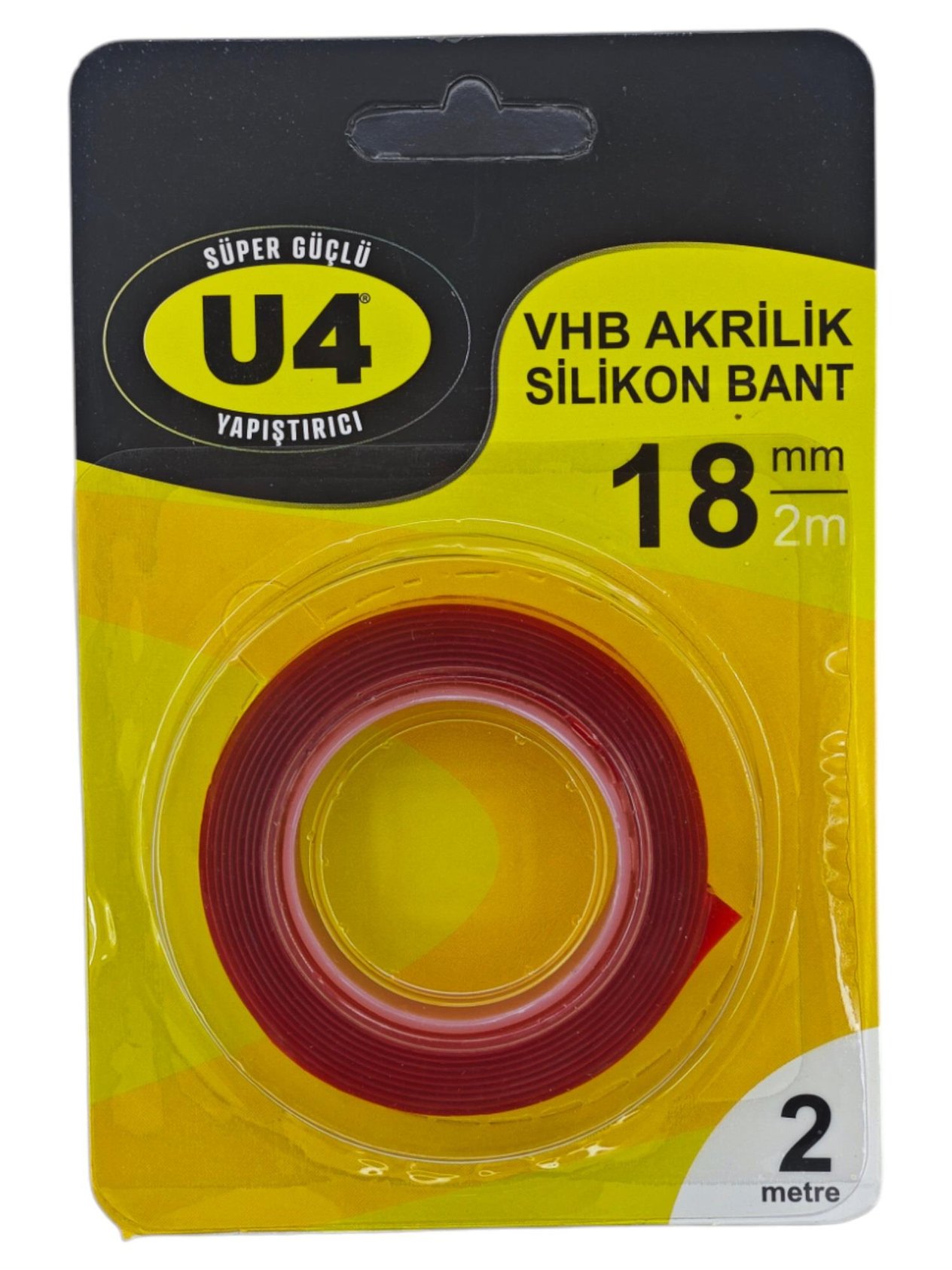 U4-F1353   U4 VHB Akrilik Silikon Bant 18mm*2m