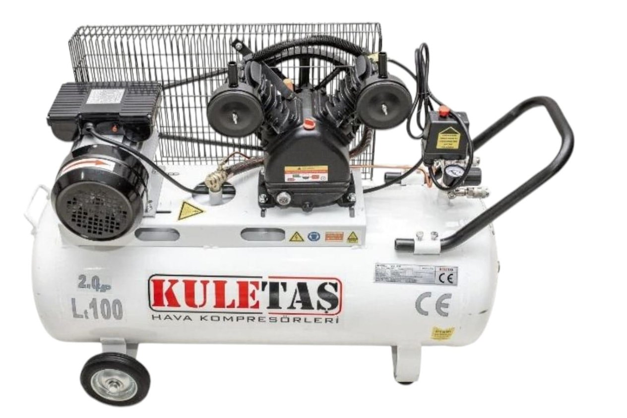 V-0.17/8   Kuletaş 2HP 8 Bar 100L Çift Kafa Hava Kompresörü
