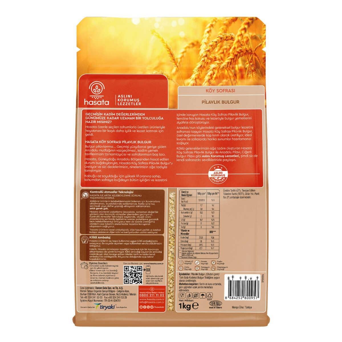 Hasata Köy Sofrası Pilavlık Bulgur 1000 gr12*