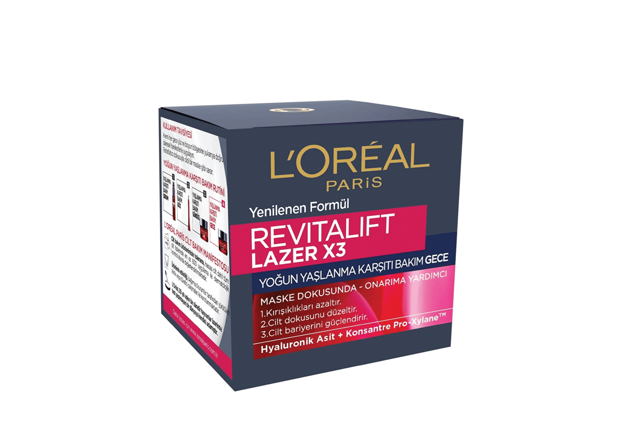 L'Oreal Paris L'oréal Paris Revitalift Lazer X3 Yoğun Yaşlanma Karşıtı Gündüz Bakım Kremi Gece Bakım Kremi 50 ml