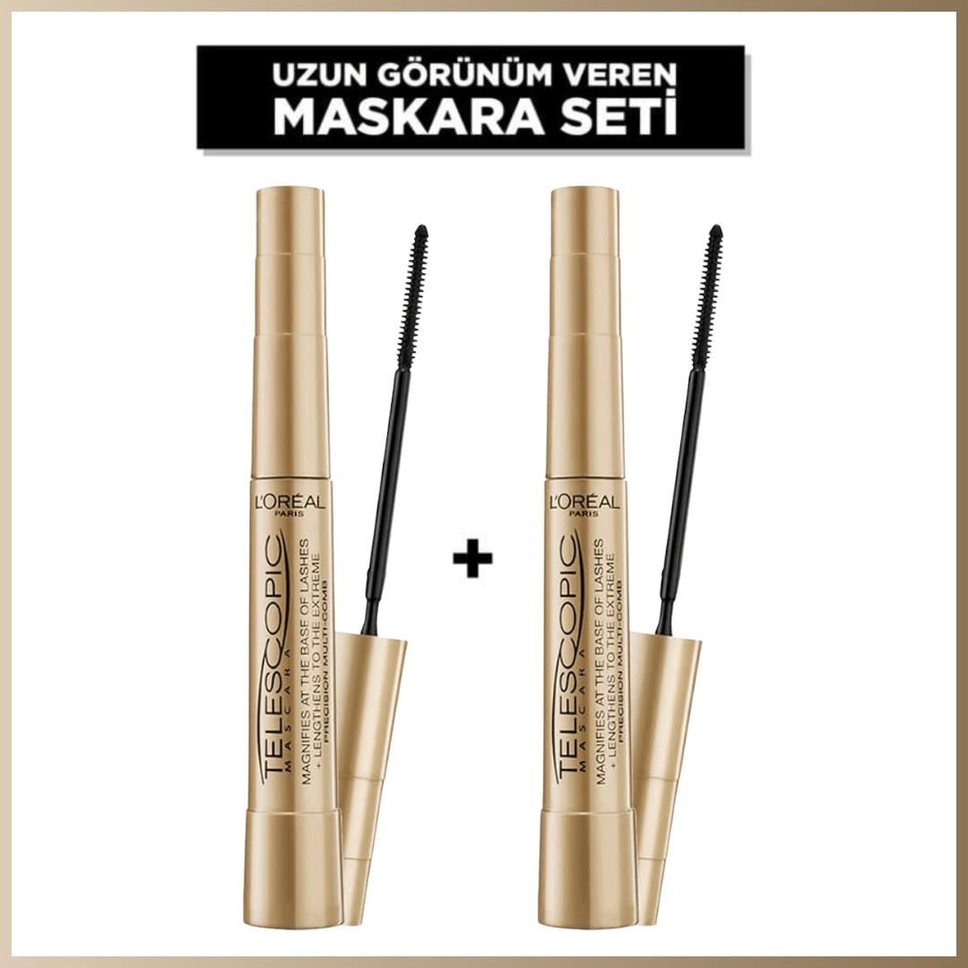 L'Oreal Paris Telescopic Siyah Maskara 2'li Set