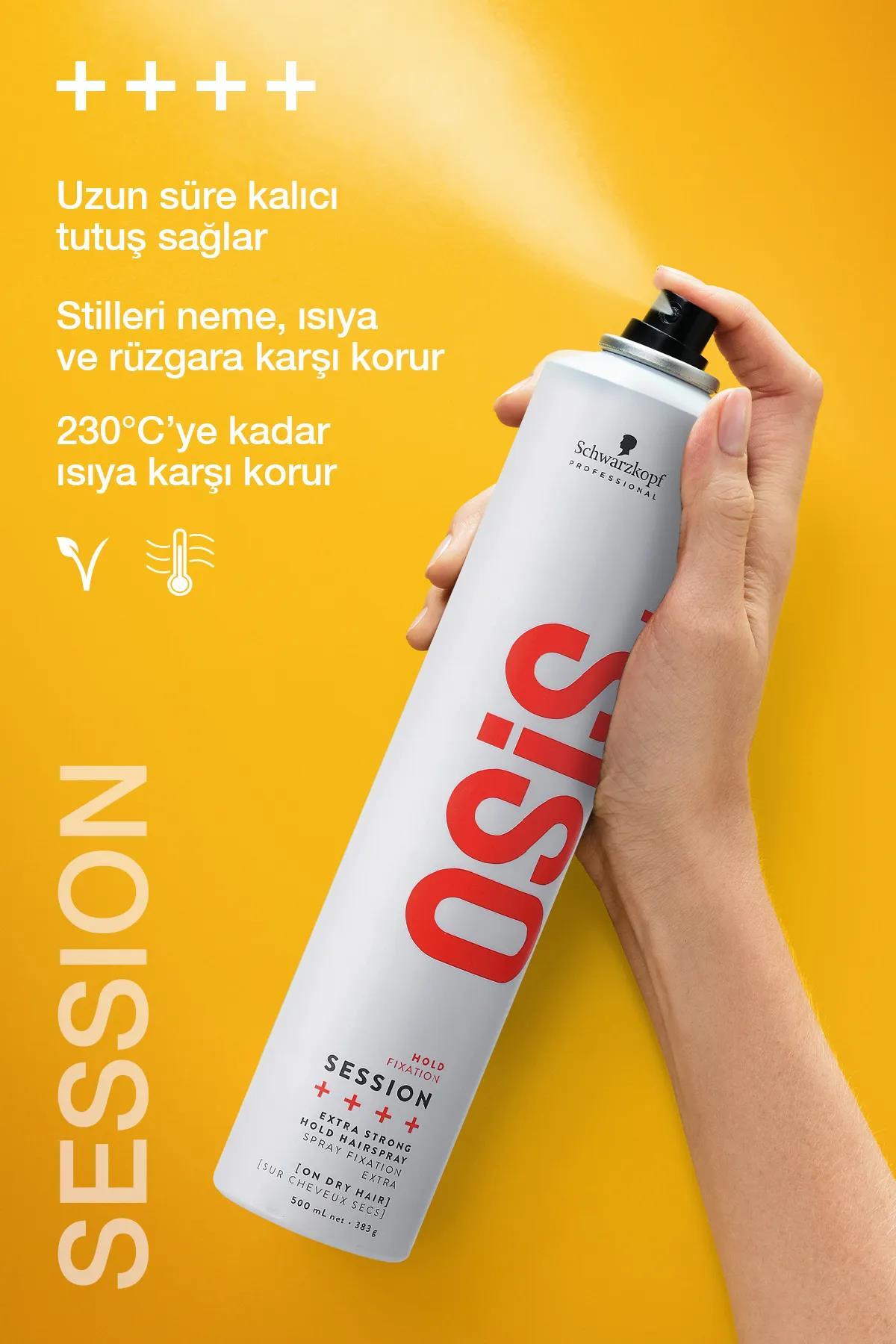 Osis Session Ekstra Güçlü Tutucu Sprey 500ml | Neme, Isıya Ve Rüzgara Karşı Kalıcı Koruma