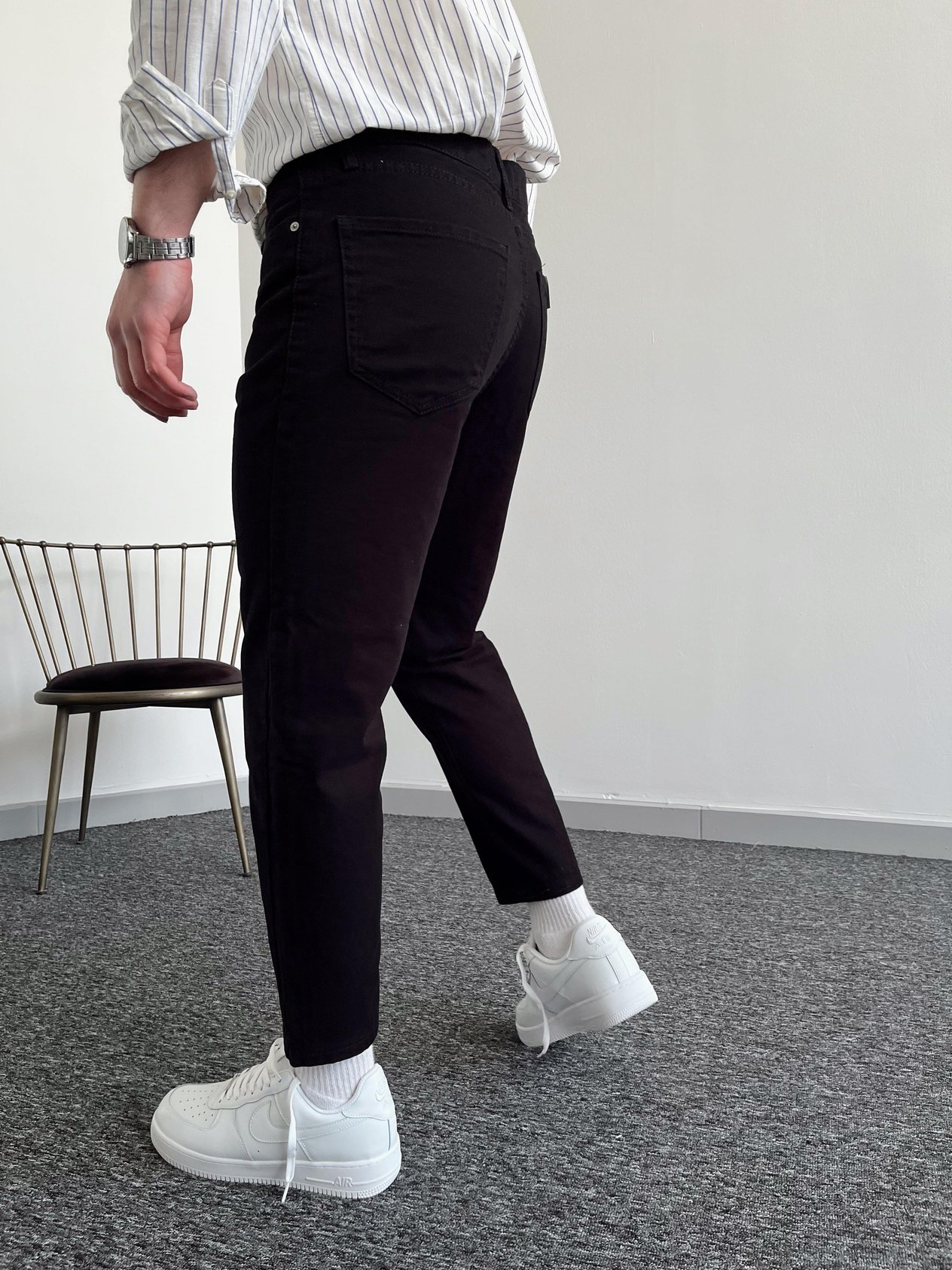 Erkek Boyfrend Rahat Regular Jeans-Siyah(E1002)Ketench