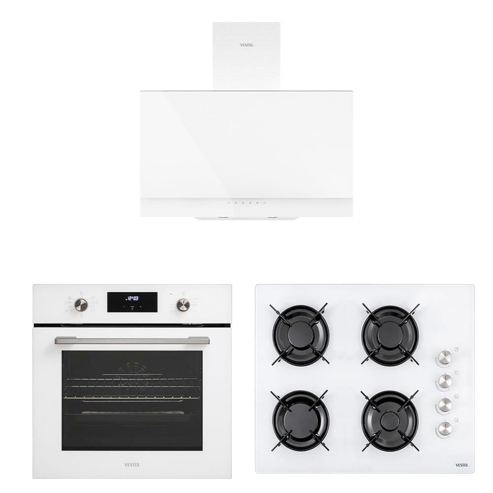 Vestel Ankastre / Eğik Beyaz Hamur Şefi Set