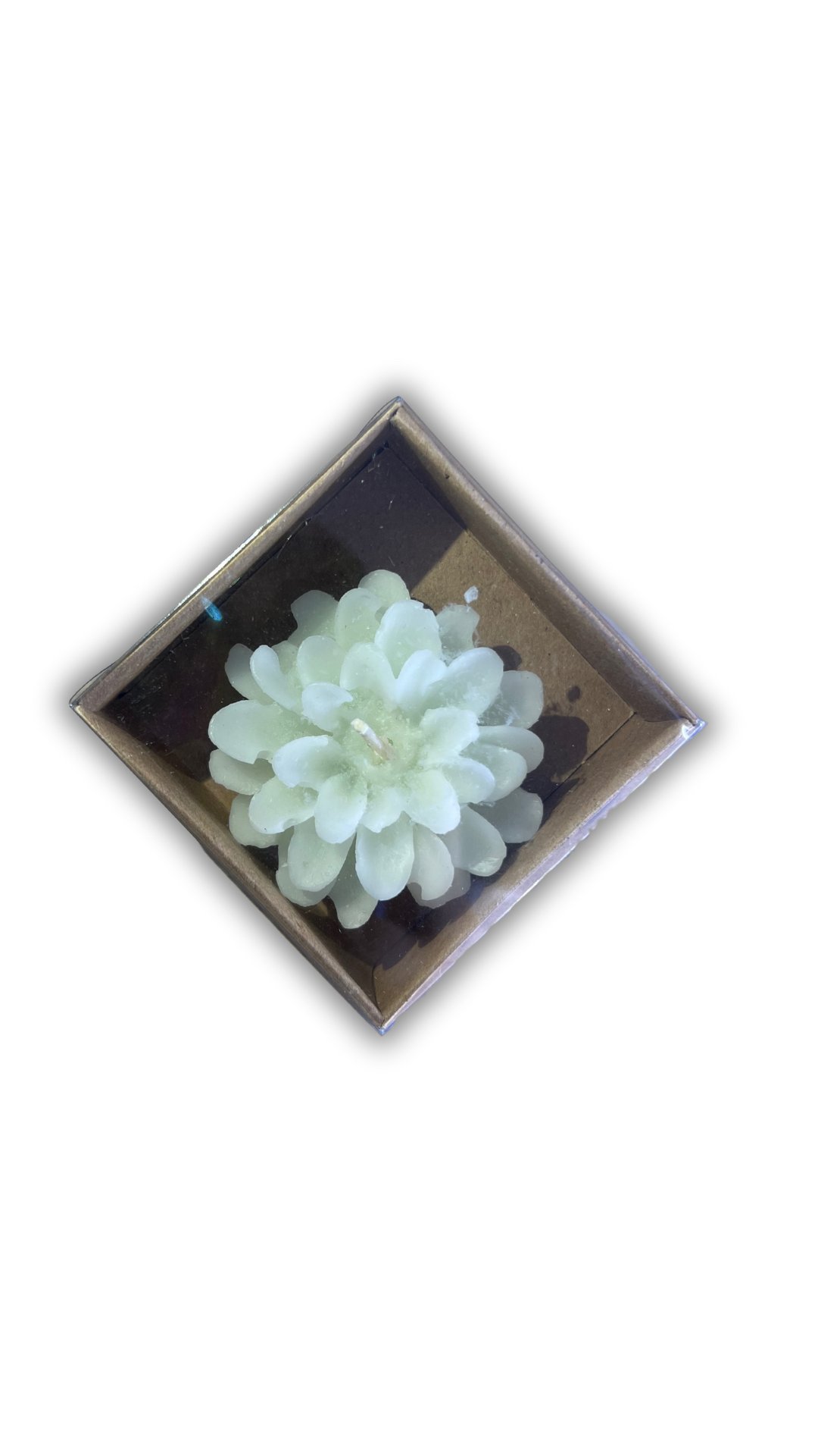 Kokulu Lotus Şekilli Beyaz Mum