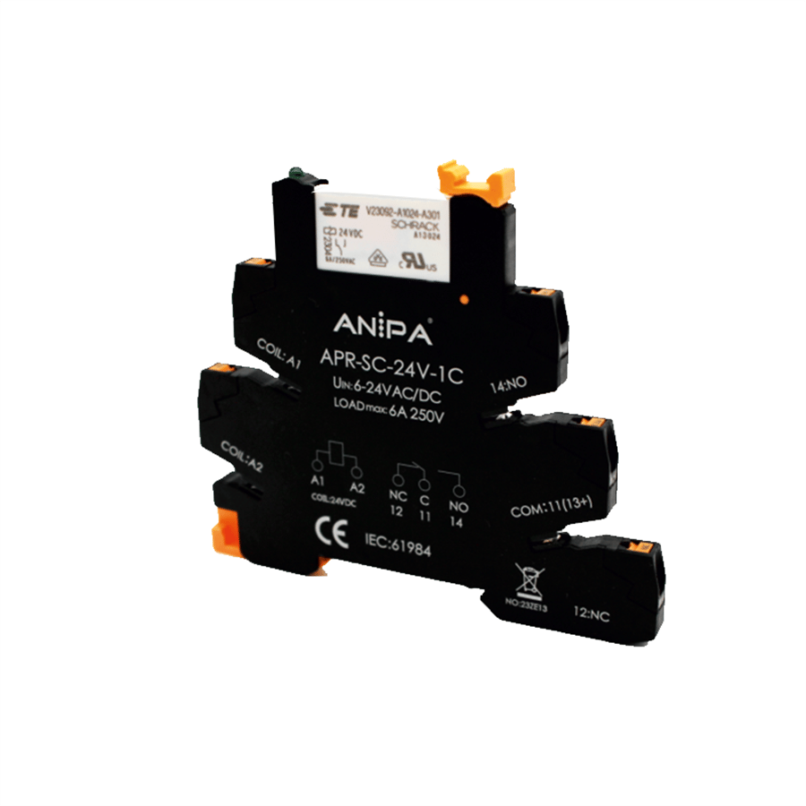 ANİPA A021223024 APR-SC-24V-1C PLC RÖLE 24V AC/DC (Röle+Soket Tkm)