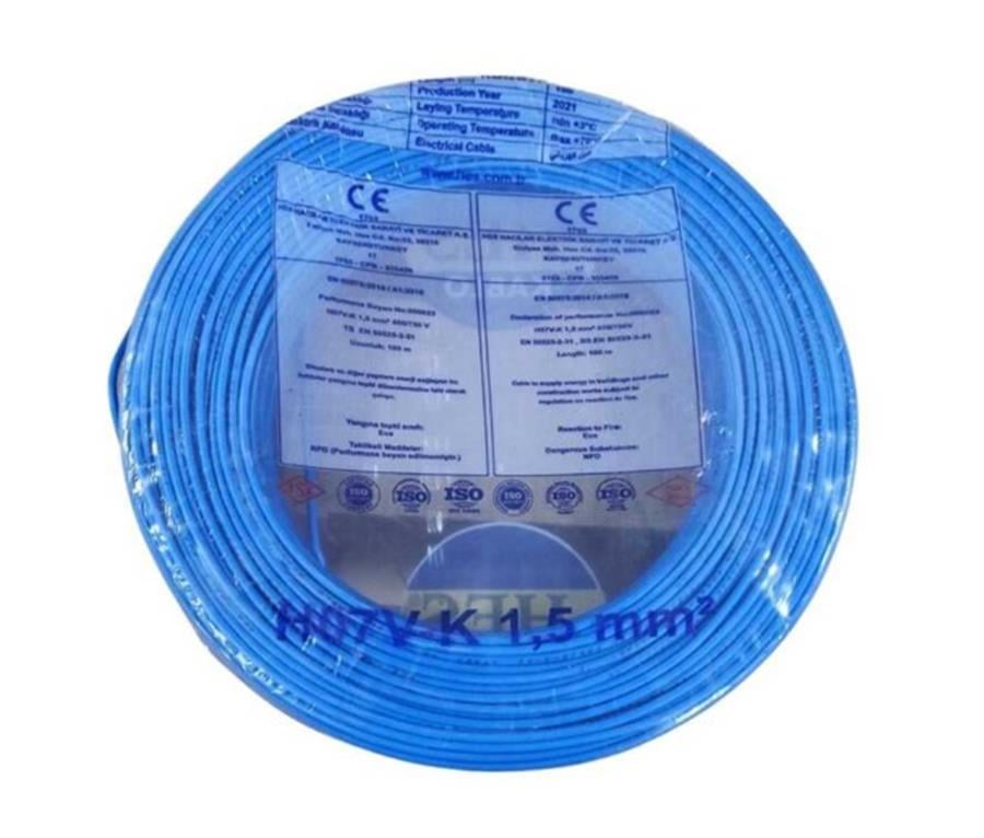 HES KABLO HES-NYAF075 1X1,5 NYAF KABLO MAVİ