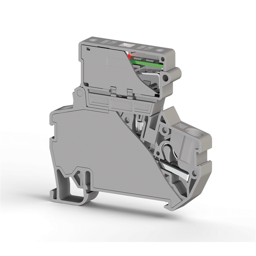 KLEMSAN KLM307259 PYK 4SLD 24V DC (5X20) GRİ SİGORTALI KLEMENS